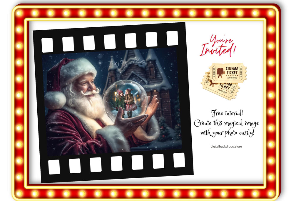 Easily Create a Magical Scene! Put Your Photo in Santa's Snow Globe