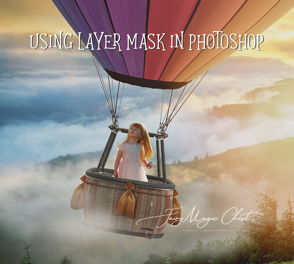 How to place a subject inside a hot balloon. Using Layer Masks in Photoshop.
